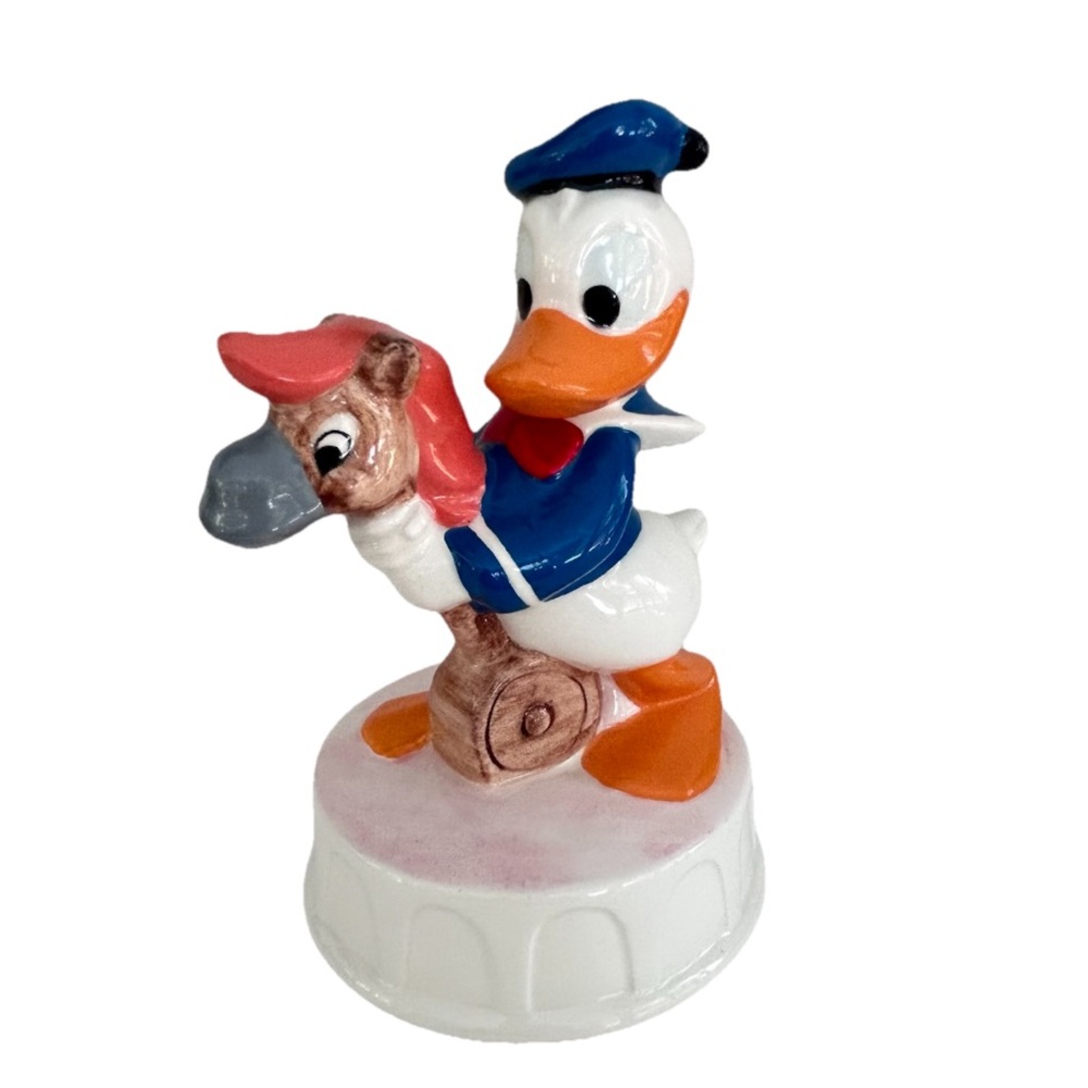 Donald Duck Riding Toy Horse Musical Figure Playing Toy Land Schmid